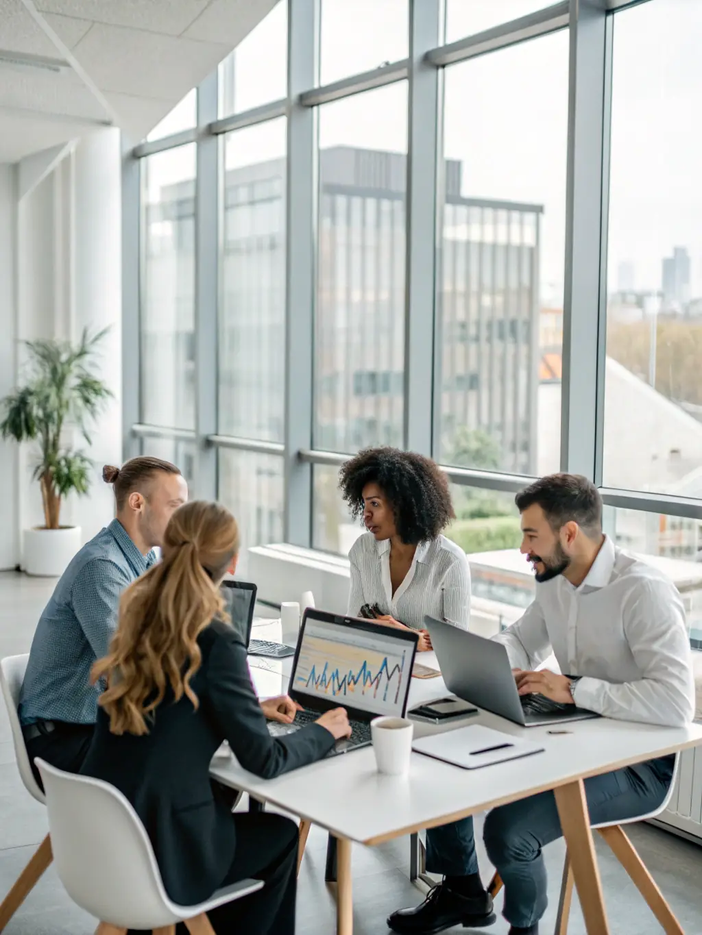A modern office space with employees collaborating on software development, highlighting the technology industry's constant need for innovation.